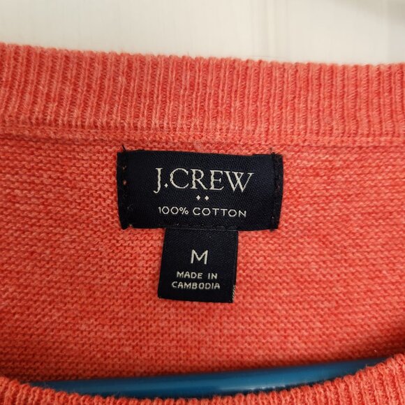 J. Crew 100% Cotton Crewneck Sweater, M, Salmon - Picture 3 of 6
